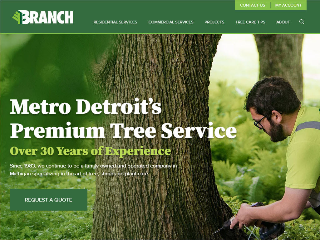 Branch Tree Service Homepage