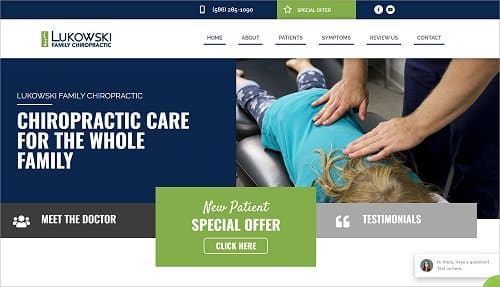 Chiropractic Website Example