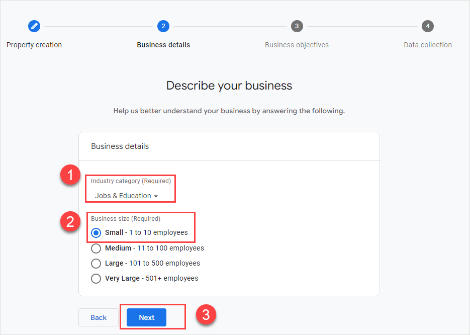 Manually create your GA4 property.