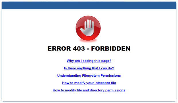 Error 403 - Forbidden
