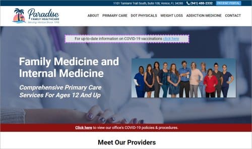 Family Medicine/General Practice Website Example