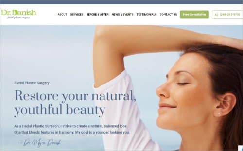 Plastic Surgery Website Example