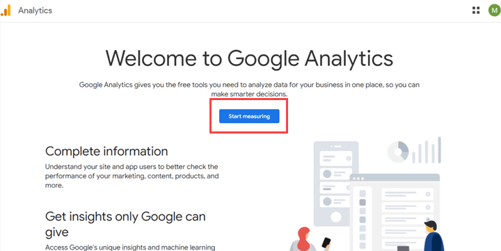 Welcome to Google Analytics.